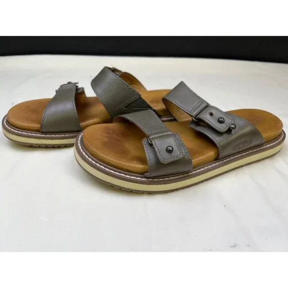Keen Women's Silver Slide Birch Leather Sandals/Shoes Size6 SKU 5570 - Picture 2 of 6